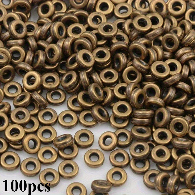 Flat Round Plastic Beads – DIY Bracelets, Necklaces & Earrings Jewelry Making Beads Axl Bronze