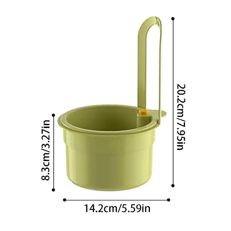 Hanging Sink Colander & Drain Basket | One-Press Empty Sink Drain Basket Axl