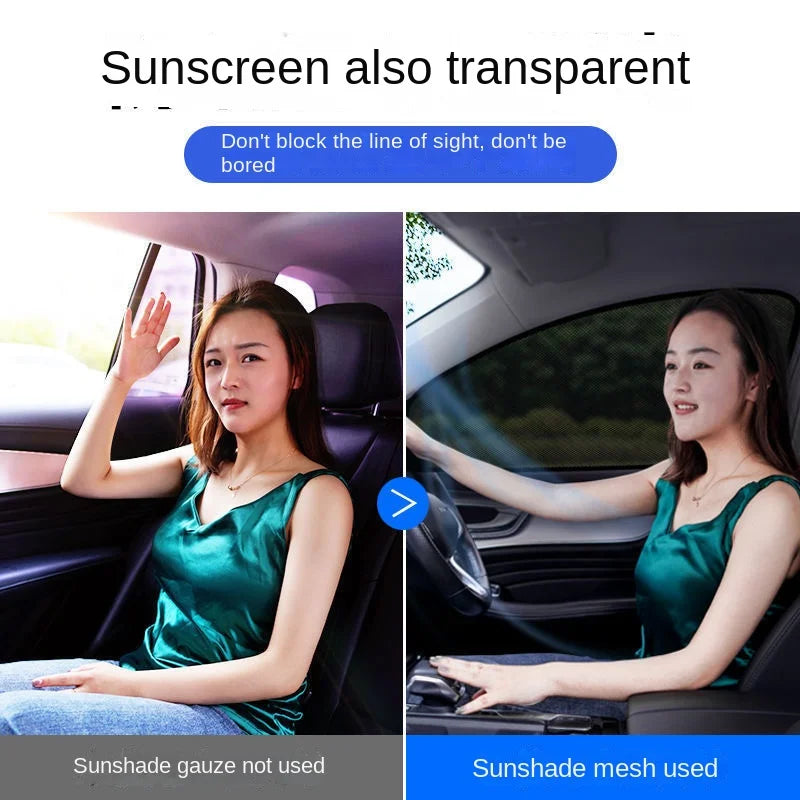 2-Pack Car Window Mosquito Net Screen & Privacy Sunshade Car Window Screen Axl