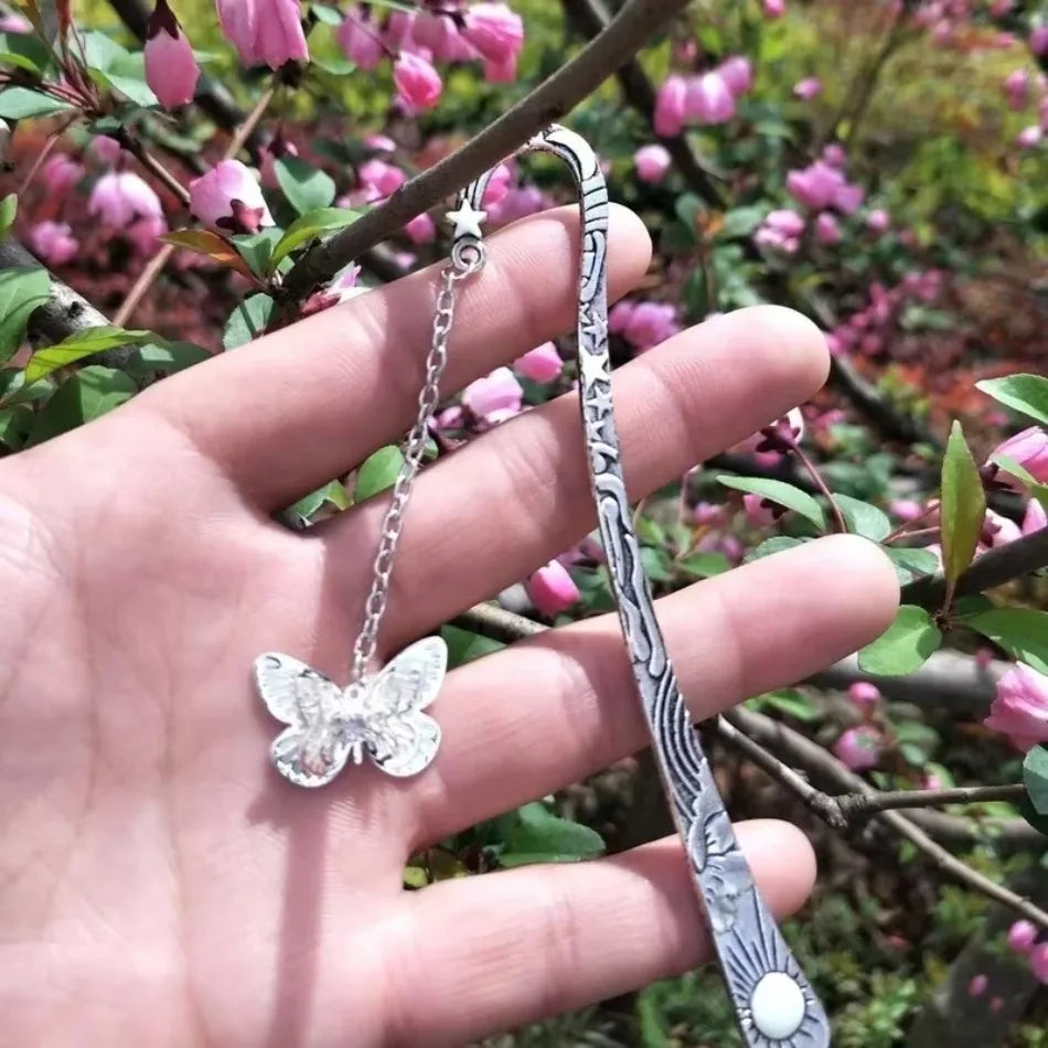 Luminous Metal Bookmark – Dragonfly & Butterfly Glow Design Metal Bookmark Axl