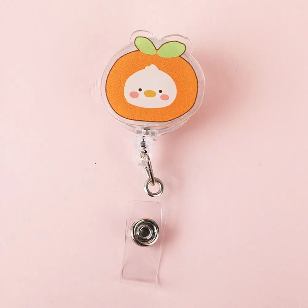 Retractable Badge Reel – Cartoon Acrylic ID Card Holder Clip Retractable Badge Reel Axl Style 9