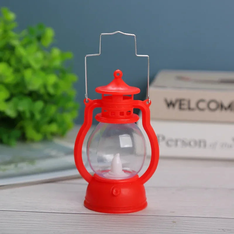 Retro Vintage LED Pumpkin Lantern – Halloween & Christmas Decor Decorative LED Lantern Axl red 3inch