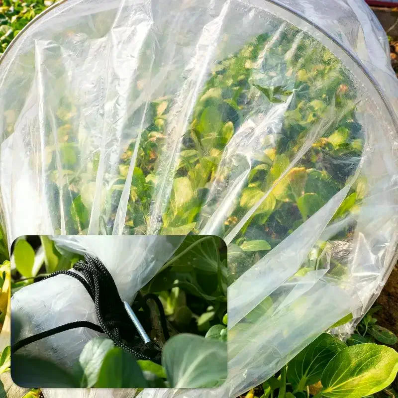 Garden Tunnel Cloche Shade Net Cover & Portable Hoop Stakes Garden Tunnel Cover Axl