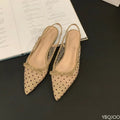 Women's Bow Tie Flat Sandals – Elegant Mesh Breathable Summer Women's Flat Sandals Axl apricot 36