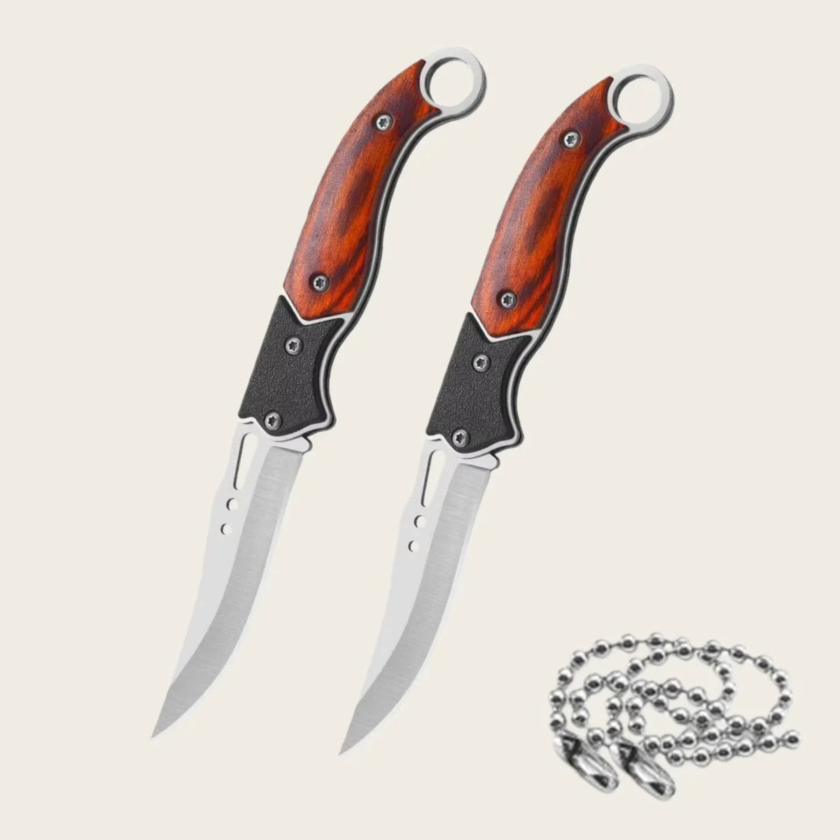 Utility Knife Stainless Steel Blade Wood Handle – 1 or 3 Pack Utility Knife Axl 2pcs