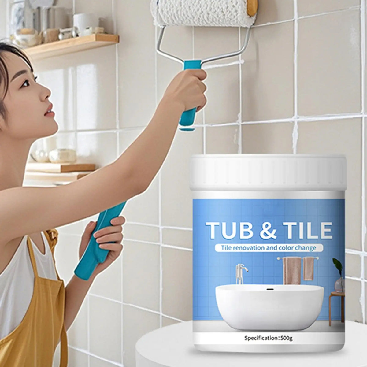 Quick-Dry Tub & Tile Refinishing Paint Kit – 500g Tile Refinishing Kit Axl