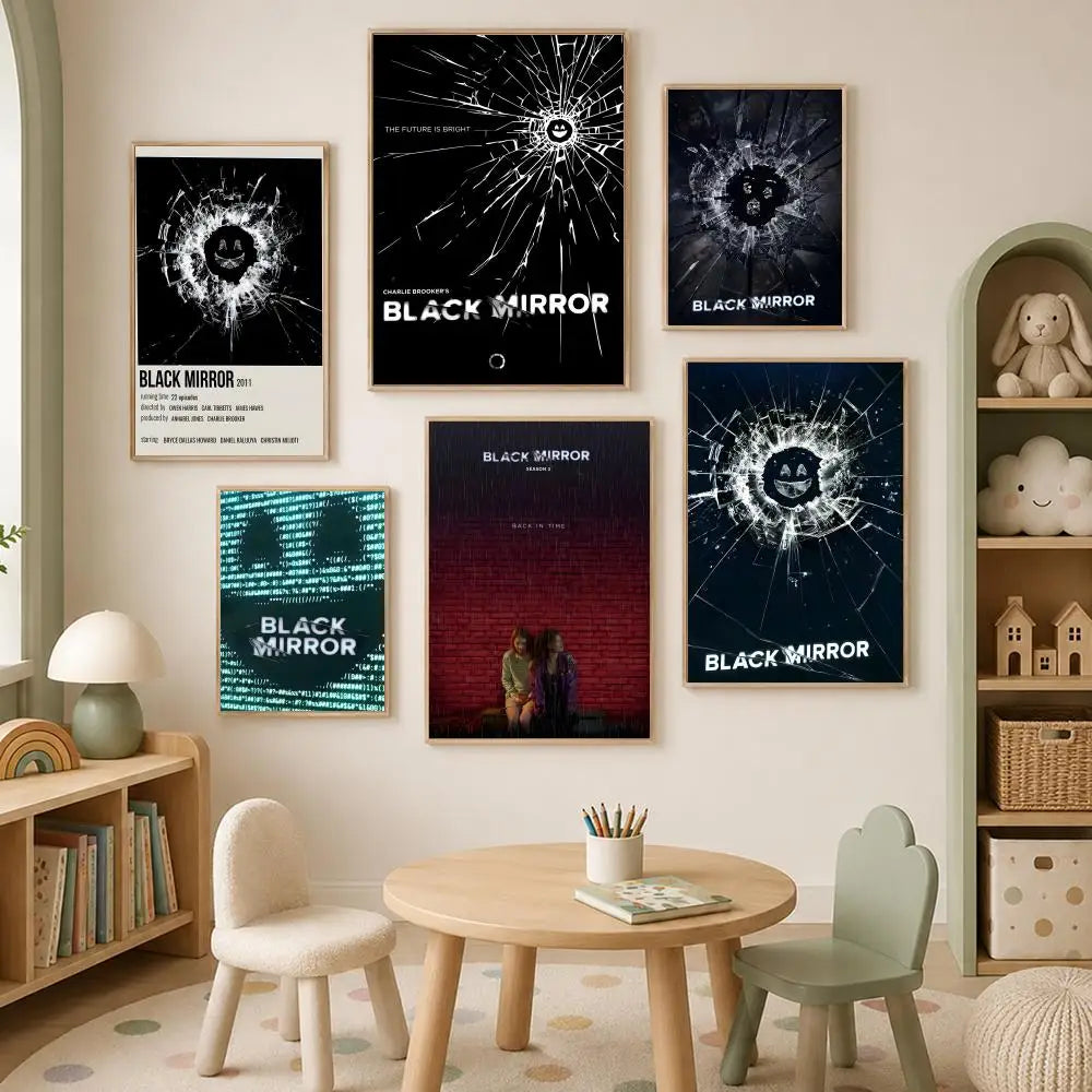 Black Mirror Self-Stick HD PVC Wall Poster – Waterproof Decor Wall Art Poster Axl