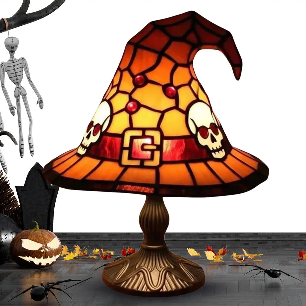 Witch Hat Desk Lamp – Halloween Table Light | Resin Décor Halloween Table Lamp Axl