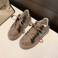 Women's Rhinestone Platform Sneakers – Luxury Sparkle Trainers Platform Sneakers Axl Khaki 39