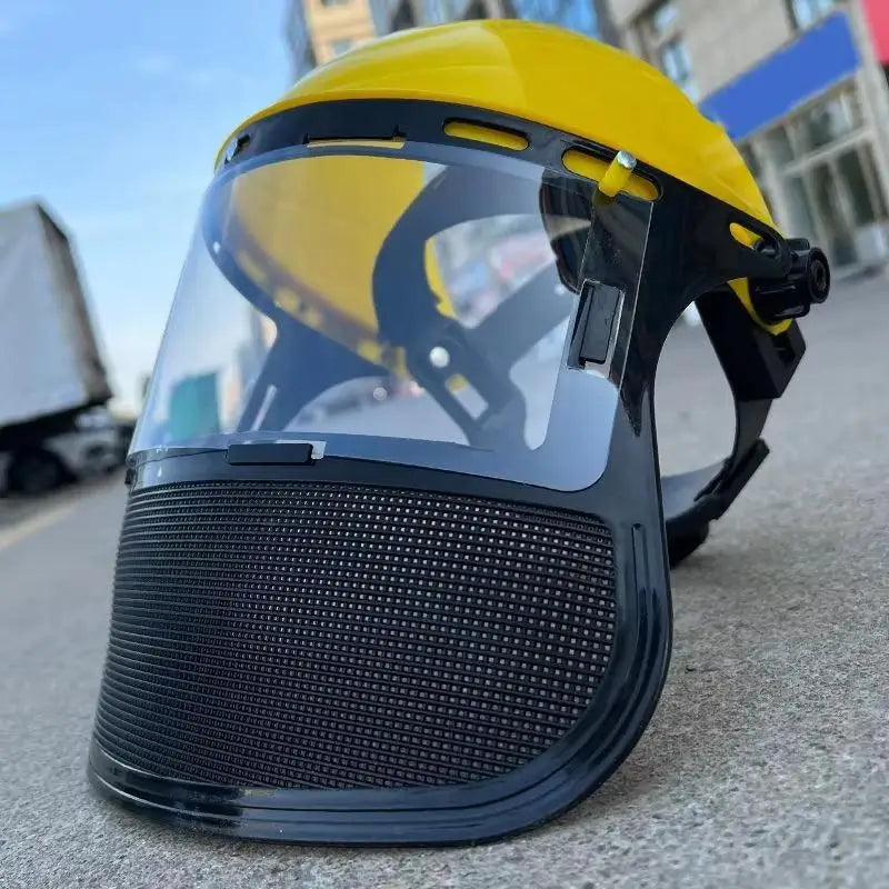 Garden Safety Helmet Full Face Mesh Shield | Forestry Safety Helmet Axl