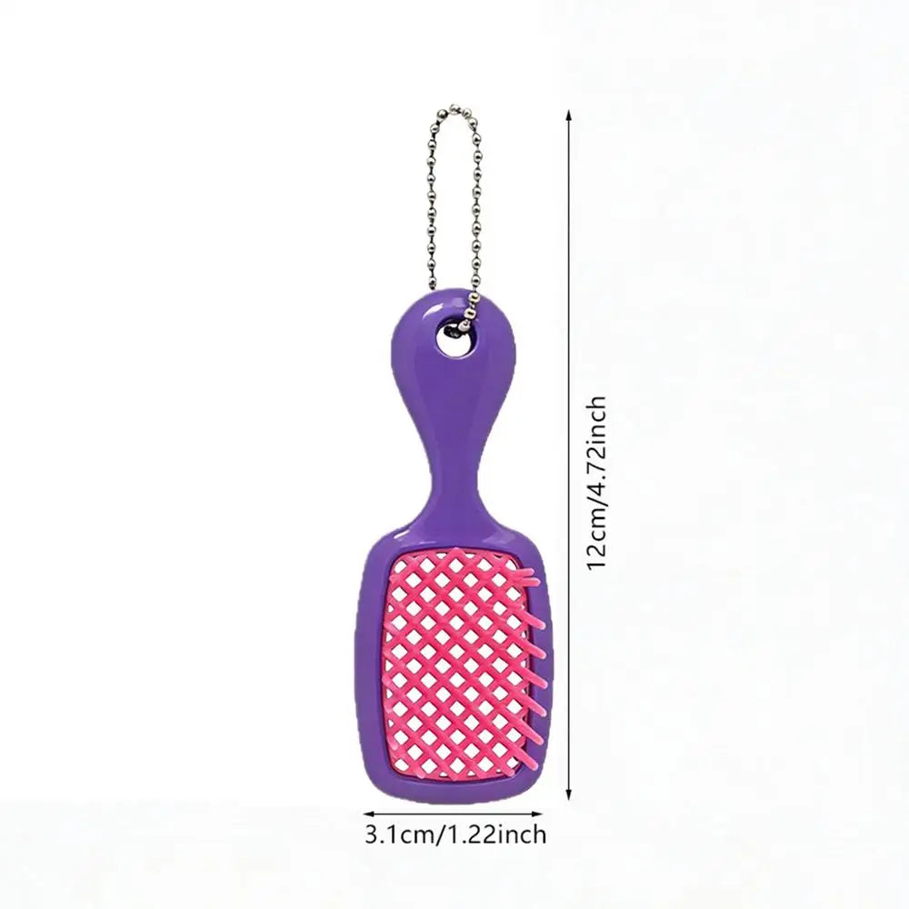 Mini Hairbrush Keychain – Compact Portable Travel Hair Brush Travel Hair Brush Axl Purple