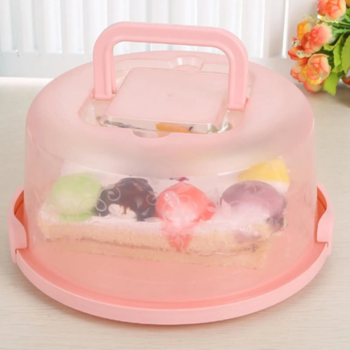 Portable Airtight Cake Carrier Box with Handle & Clear Lid Cake Carrier Box Axl