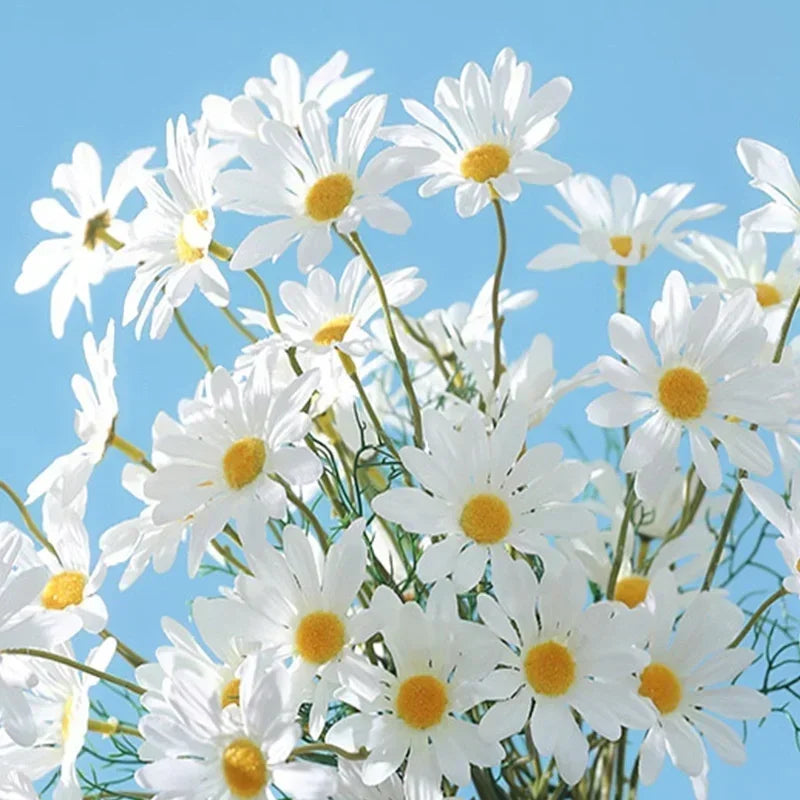 5-Head Artificial Daisy Bouquet – Colorful Fake Flowers Decor Artificial Flower Bouquet Axl