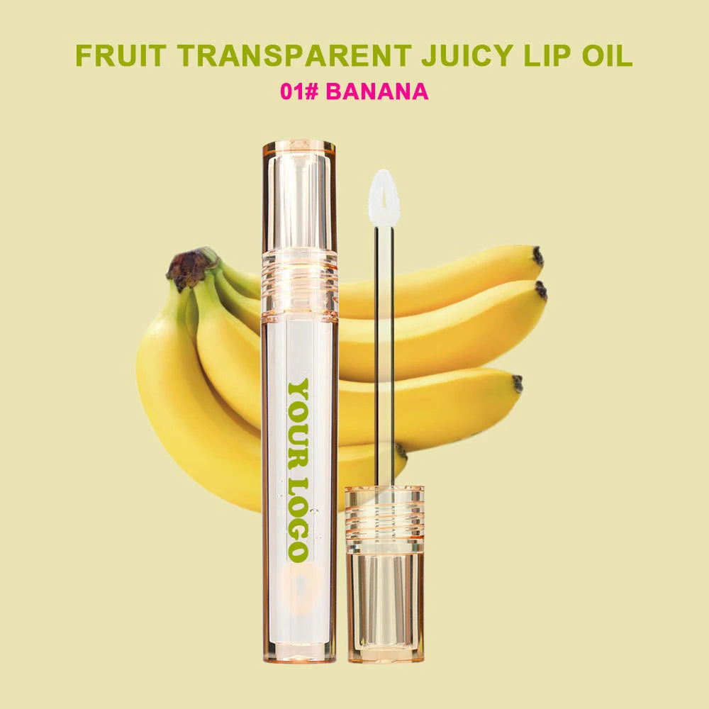 Fruit Flavor Hydrating Lip Oil | Vegan Private Label Wholesale Lip Oil Gloss Axl 01 20pcs with logo