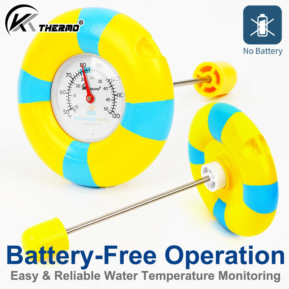 Floating Pool Thermometer – Analog Celsius Dial, No Batteries Pool Thermometer Axl