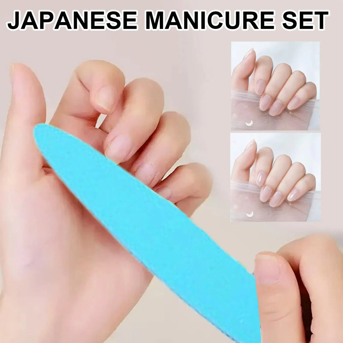 Natural Nail Manicure & Pedicure Kit with Buffer – Women Nail Manicure Kit Axl