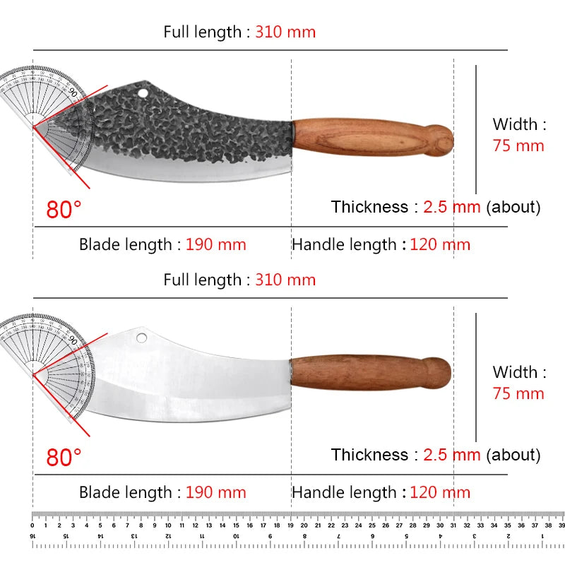 InLeung Hand Forged Boning Knife – Wood Handle Chef Knife Chef Boning Knife Axl