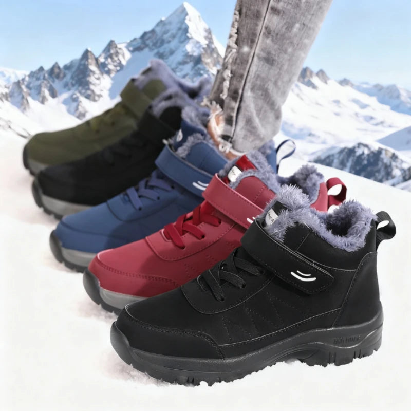 Women's Faux Fur Plush Ankle Boots – Cozy Flat Winter Snow Boots Plush Ankle Boots Axl
