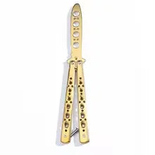 Stainless Steel Butterfly Knife Trainer – Safe Practice Tool Butterfly Knife Trainer Axl D