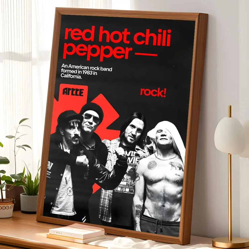 Red Hot Chili Peppers Wall Poster – Self-Stick HD PVC Decor Wall Art Poster Axl