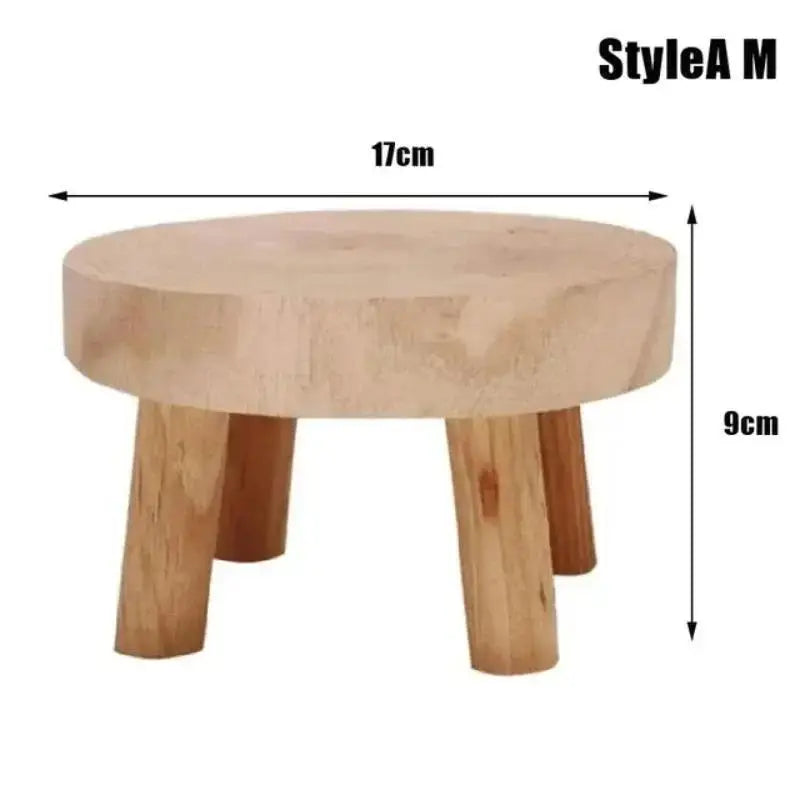 Wooden Plant Stand – Solid Wood Flower Pot Holder S/M/L Wooden Plant Stand Axl A M
