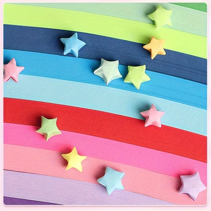 1030-Sheet Lucky Star Origami Paper Set – 27 Colors DIY Kit Origami Paper Set Axl