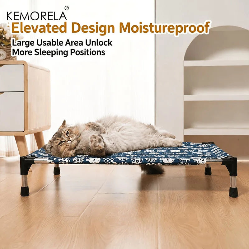 KEMORELA Portable Outdoor Dog Bed – Breathable PVC Frame Outdoor Dog Bed Axl
