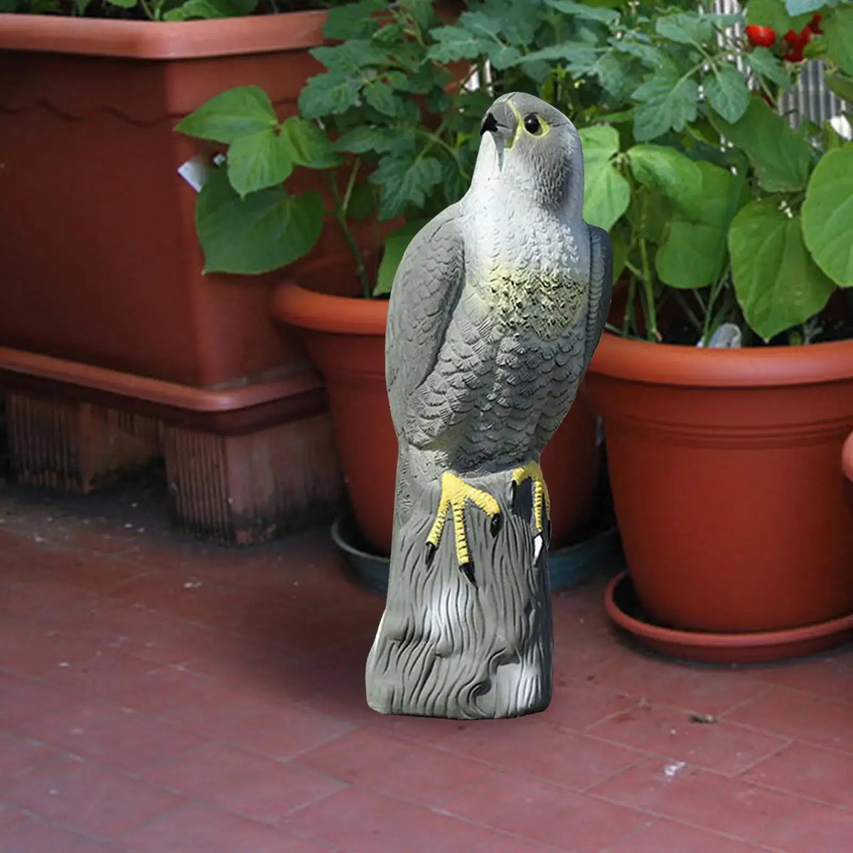 Realistic Eagle Decoy Bird Scarer – Garden & Yard Deterrent Garden Bird Deterrent Axl GRAY