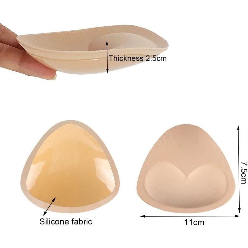 Silicone Bra Inserts 2 Pairs – Removable Bikini Pads & Cups Silicone Bra Inserts Axl