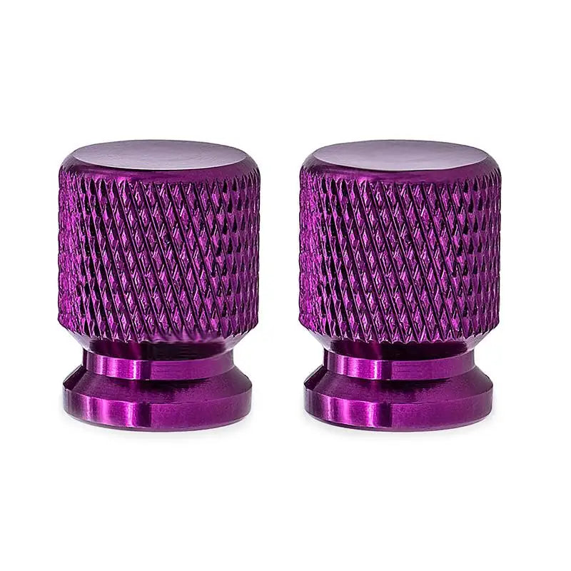 Anodized Aluminum Tire Valve Stem Caps – 2 Pack Universal Valve Stem Caps Axl Purple