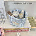 Fabric Storage Basket – Open-Top Decorative Shelf Organizer Fabric Storage Basket Axl Blue-1pc