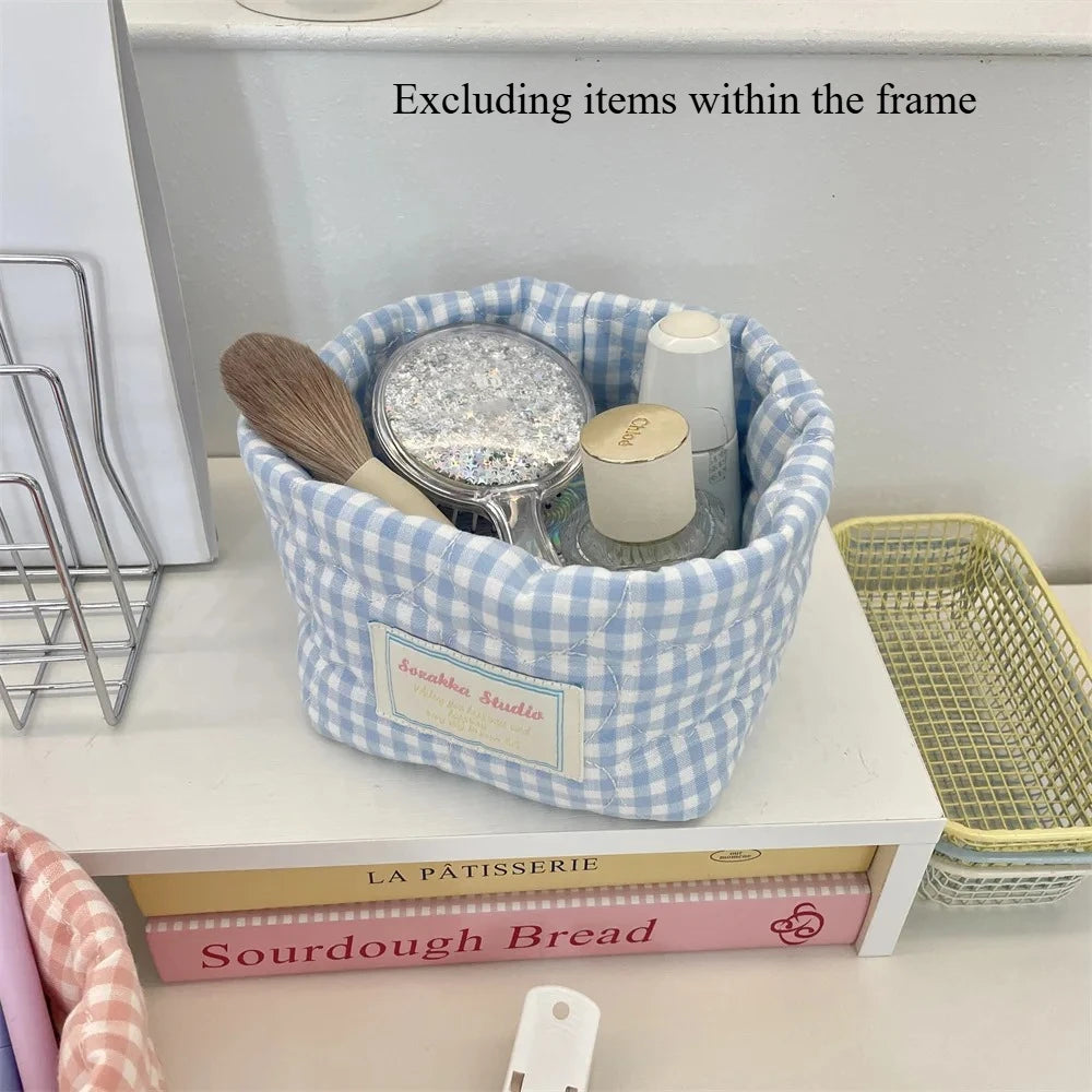 Fabric Storage Basket – Open-Top Decorative Shelf Organizer Fabric Storage Basket Axl Blue-1pc