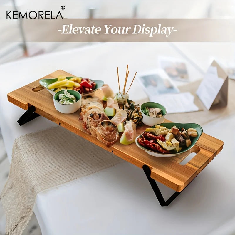 Acacia Wood Charcuterie Board – Folding Legs & Handles Charcuterie Board Axl
