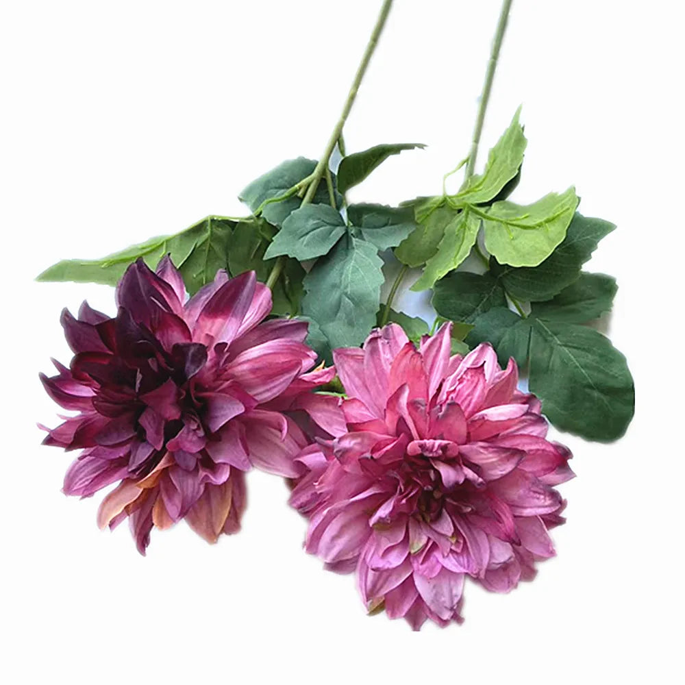Artificial Silk Dahlia Flower Branch 65cm – Multi-Petal Stem Artificial Flower Branch Axl