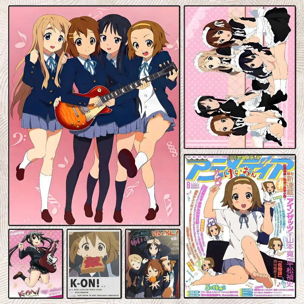 Anime K-ON! HD Self-Adhesive Waterproof Poster | Wall Decor Anime Wall Poster Axl