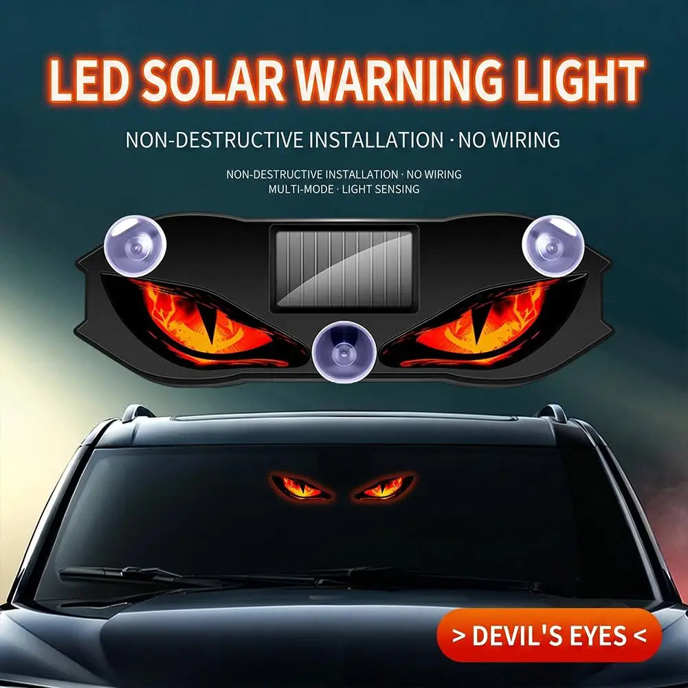 Solar Devil Eye Car Strobe Light | Dynamic Flame Atmosphere Lamp Car Atmosphere Light Axl