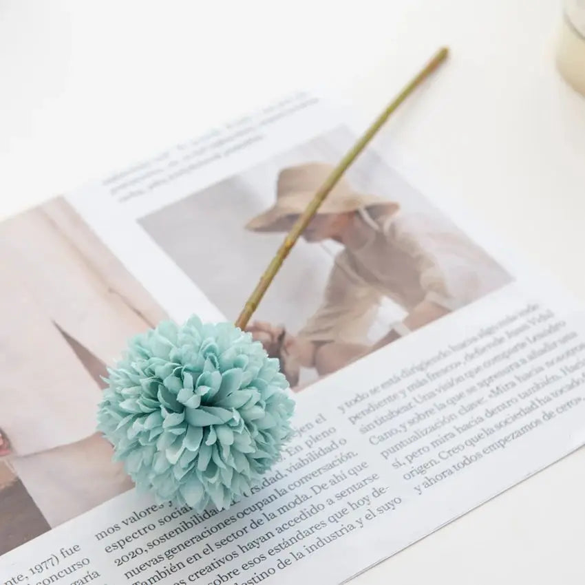 Silk Artificial Dandelion Hydrangea Flowers | Wedding & Home Décor Artificial Silk Flowers Axl Blue 20 pcs