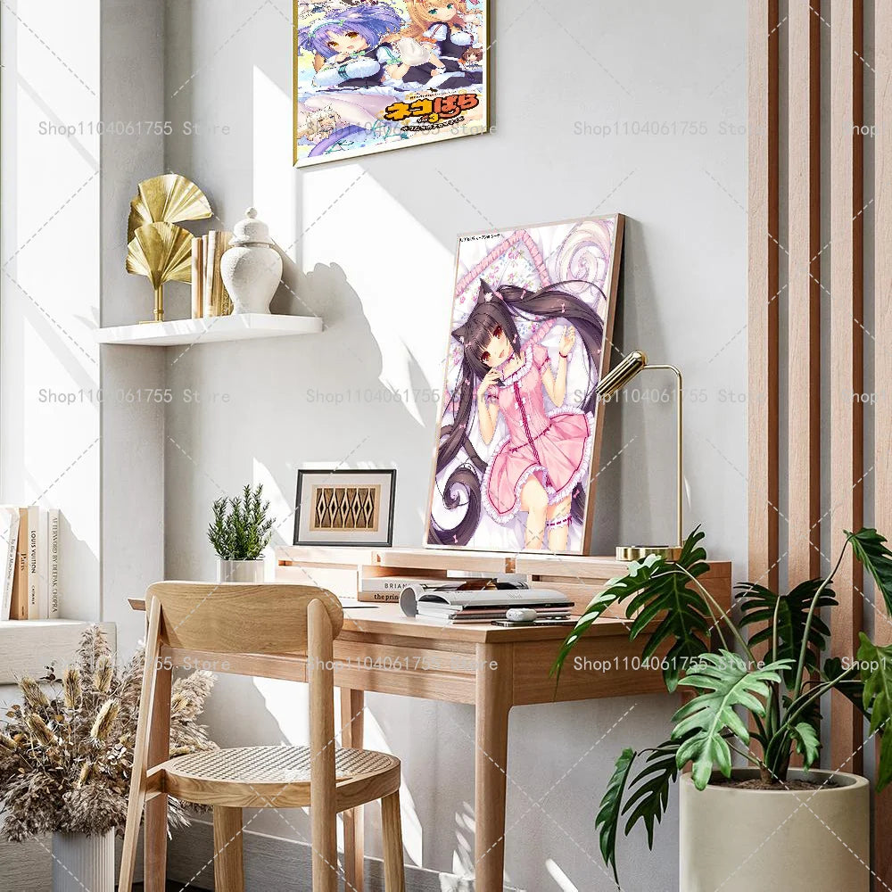 Nekopara Anime Poster – Waterproof Self-Adhesive Wall Sticker Anime Wall Poster Axl