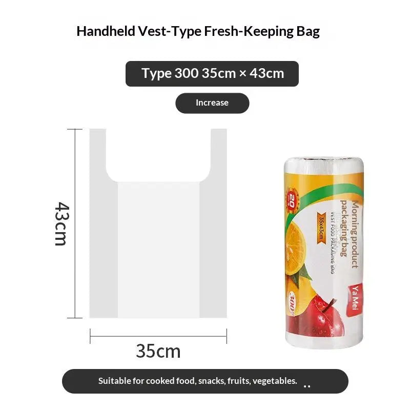 Food Grade PE Food Preservation Bags 200/300/500 Pcs Roll Food Storage Bags Axl XL