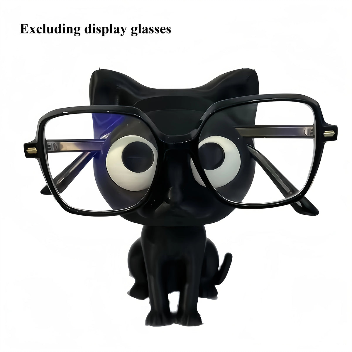 3D Printed Cat Glasses Holder – Desk Organizer & Home Decor Glasses Holder Axl Black-1pc