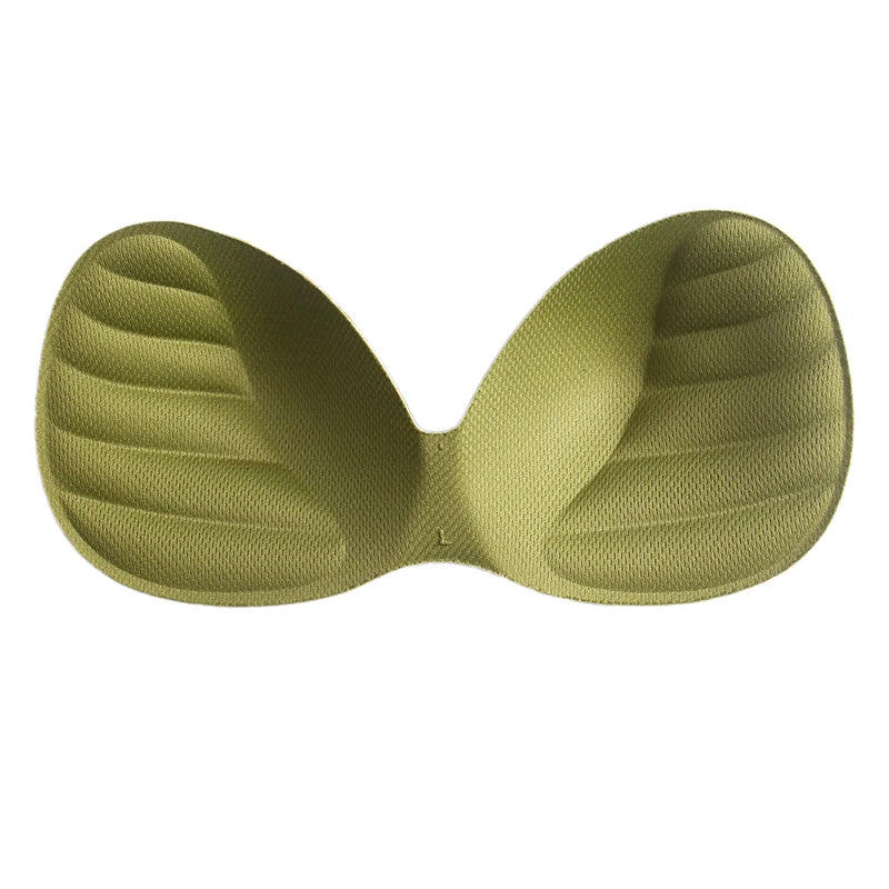 Women's Bikini Bra Padded Inserts – Push Up Chest Enhancer Bikini Bra Inserts Axl Green One Size