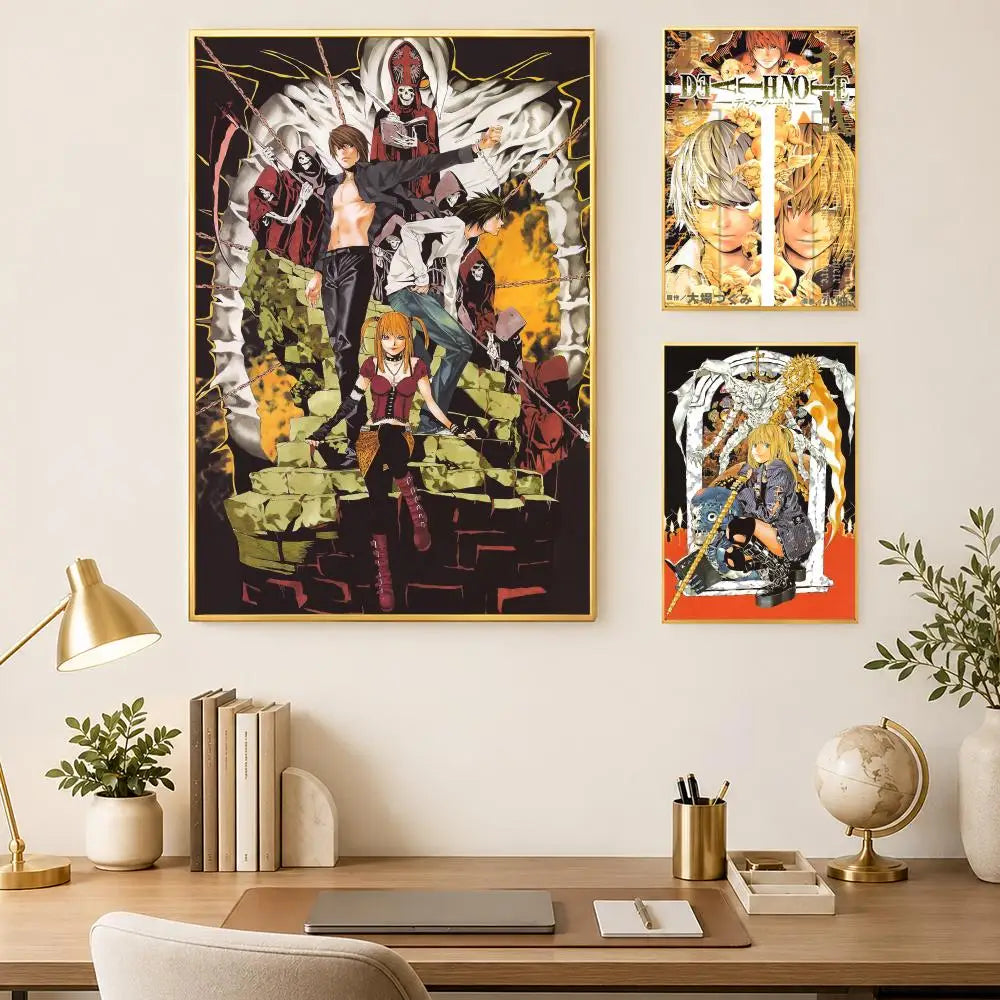Death Note Anime Wall Poster – Self-Stick HD PVC Waterproof Anime Wall Poster Axl