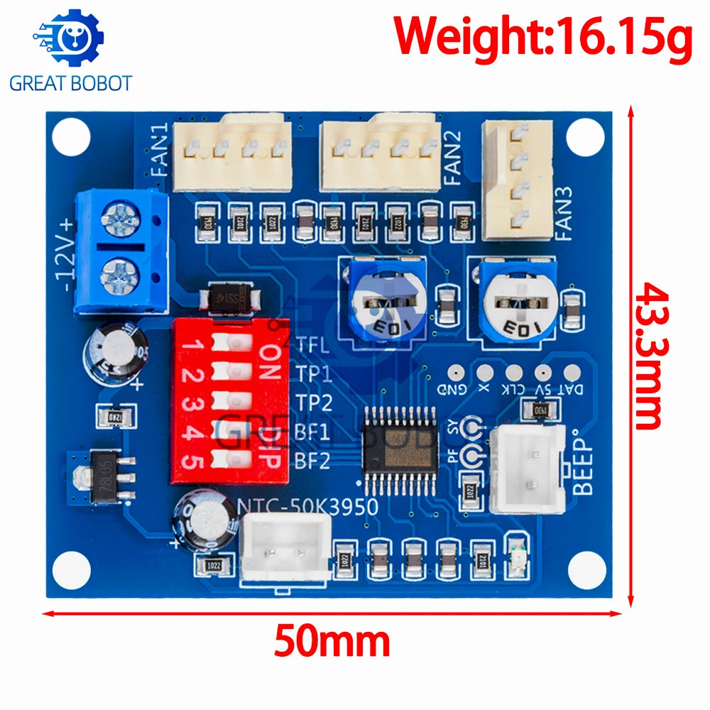 DC 12V PWM Fan Speed Controller Module – Buzzer Alarm & NTC Fan Speed Controller Axl