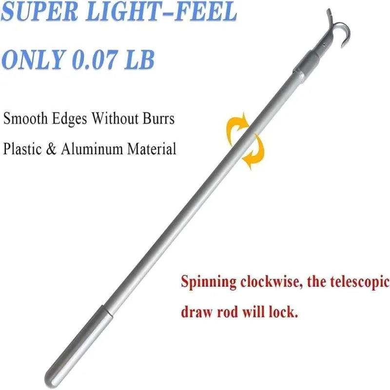 Telescopic Curtain Pull Rod – Aluminum 30–60cm Window Opener Curtain Pull Rod Axl