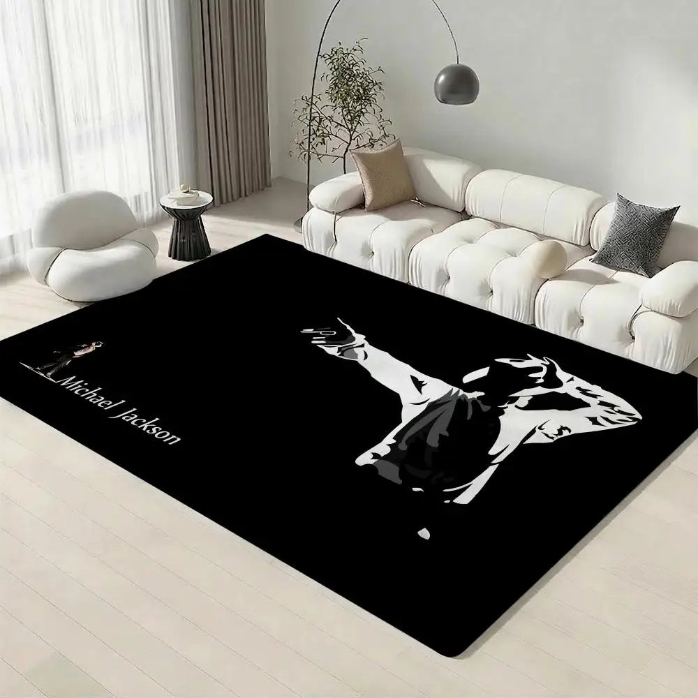 Michael Jackson Pop Icon Flannel Floor Mat – Non-Slip Rug Flannel Floor Mat Axl