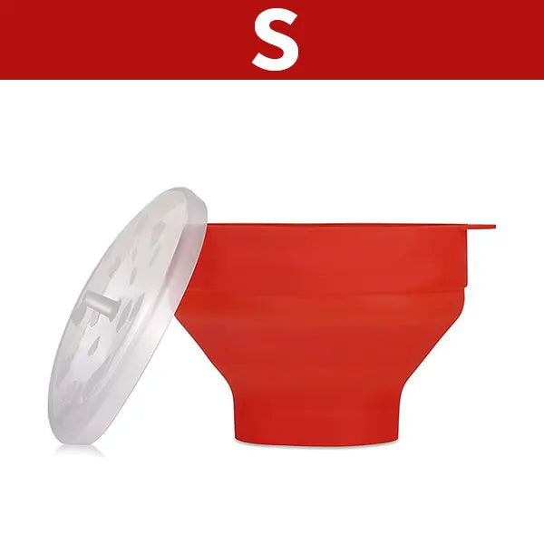 Silicone Microwave Popcorn Popper – BPA-Free Collapsible Bowl Popcorn Popper Axl S-Red