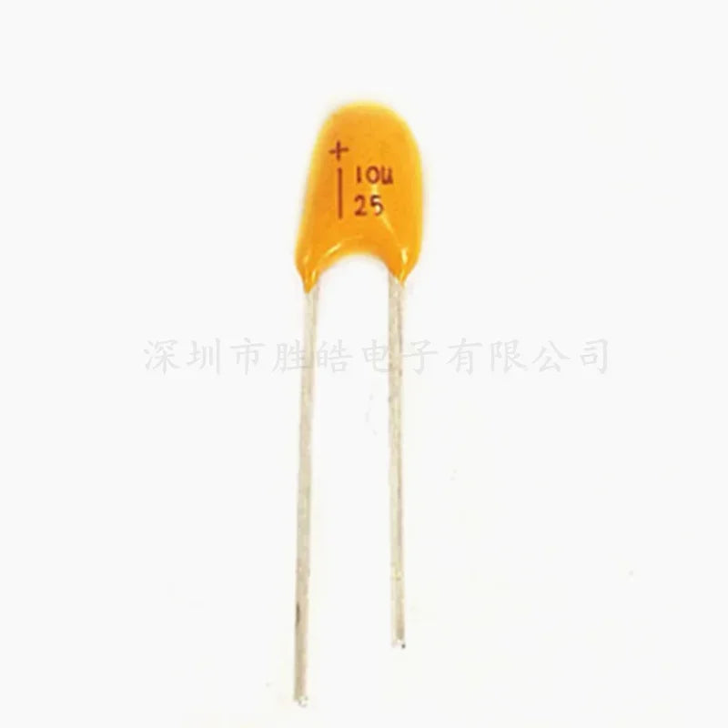 10-Pack NioCen 10uF 25V Tantalum Capacitors DIP Through Hole Tantalum Capacitor Axl 10PCS