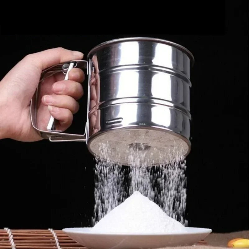 Stainless Steel Flour Sifter & Sieve – Handheld Baking Shaker Flour Sifter Axl