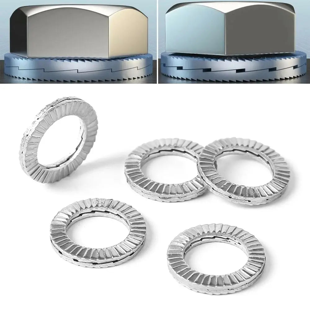 5-Pack 304 Stainless Steel Wedge Lock Washers M3–M20 Wedge Lock Washer Axl