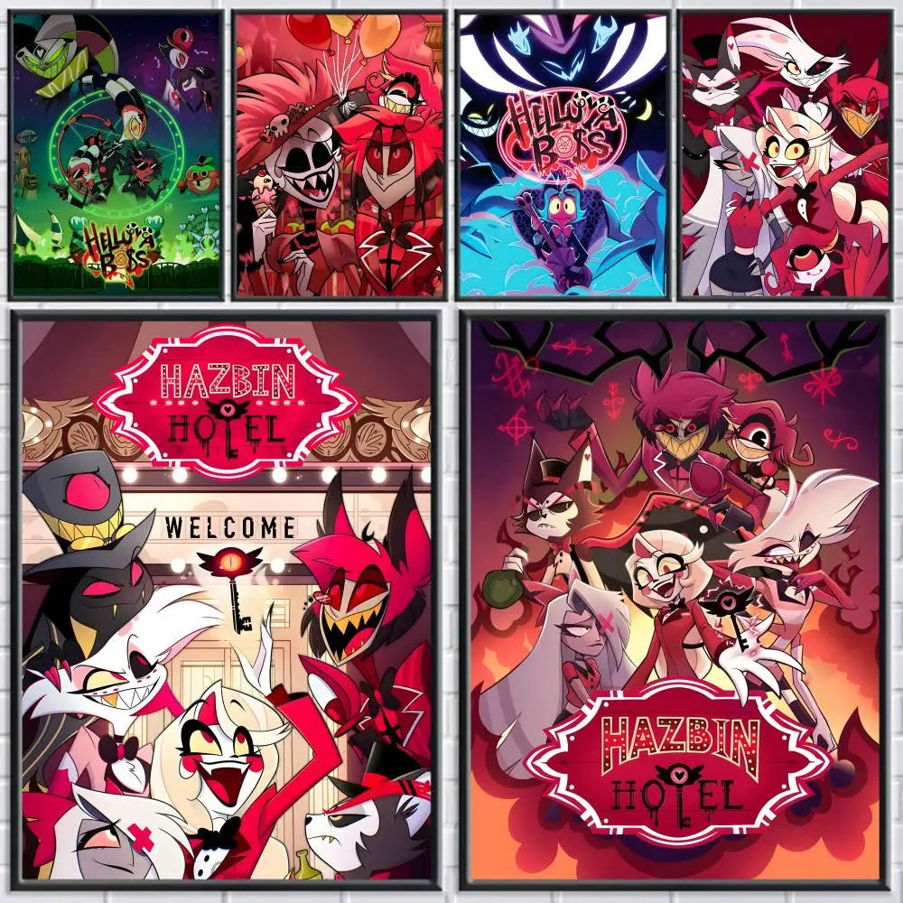 Hazbin Hotel Cartoon Poster – HD Self-Adhesive Waterproof Art Wall Art Poster Axl
